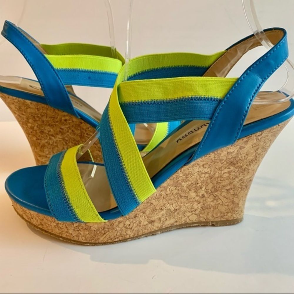 CL by Laundry Stretchy Strap Wedge Heels 8 - Picture 4 of 9